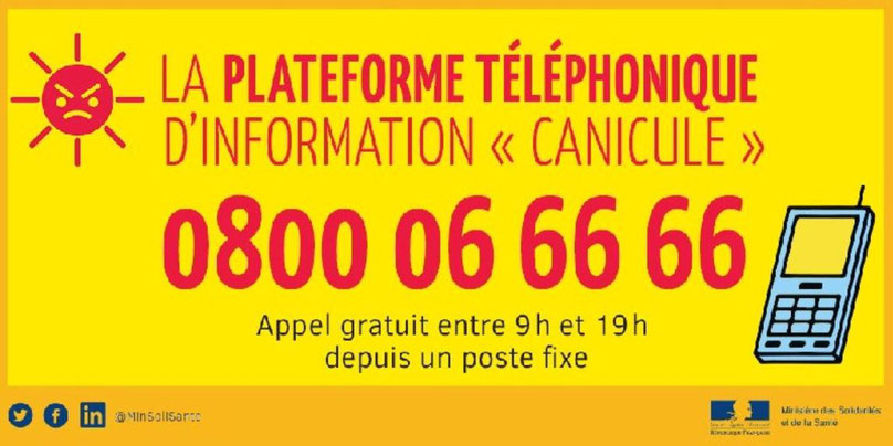 Plateforme téléphonique canicule - 0800 06 66 66